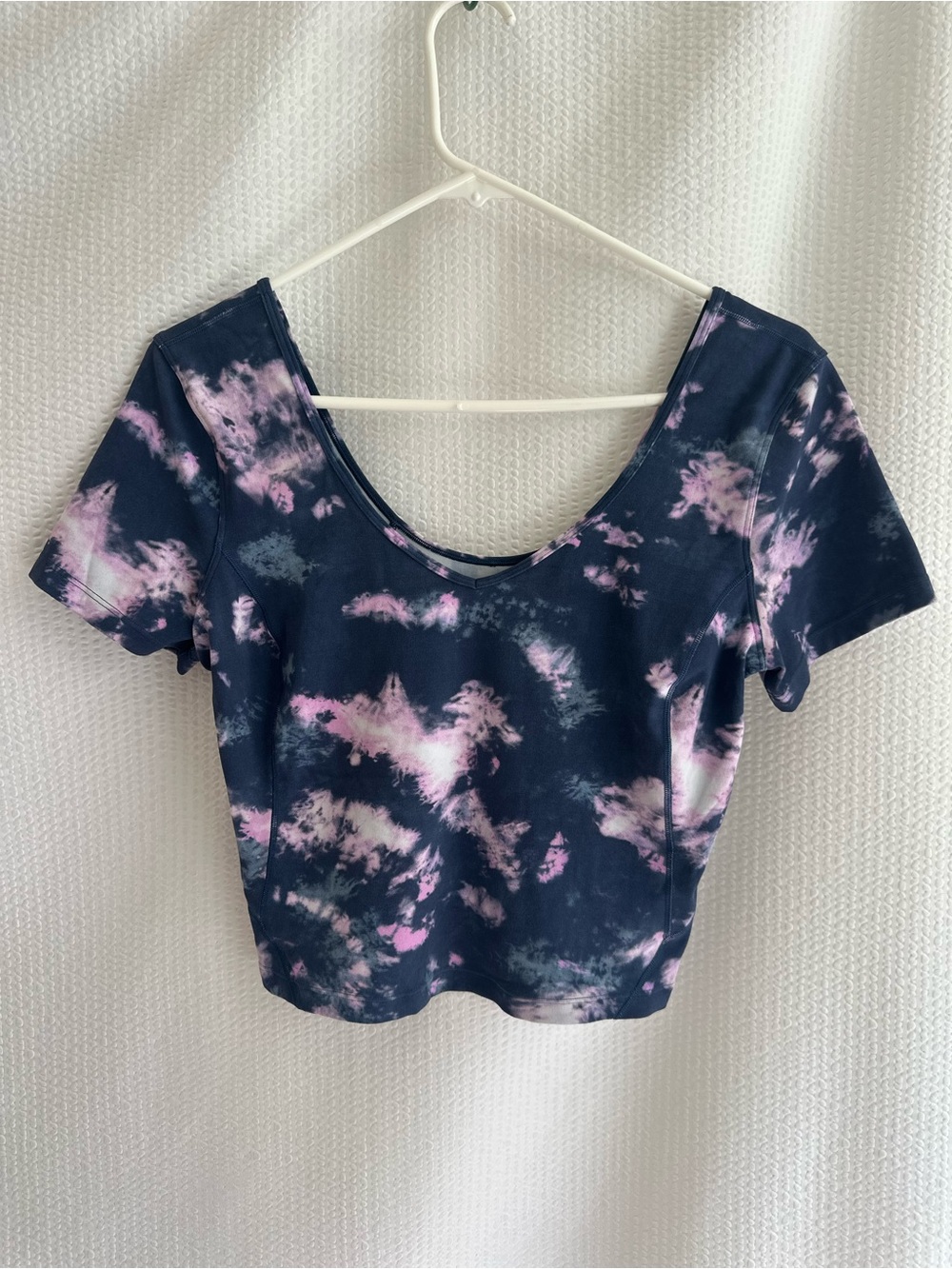 LULULEMON Align T-Shirt Circulate Tie Dye Mineral Blue Multi Short Sleeve Size 8
